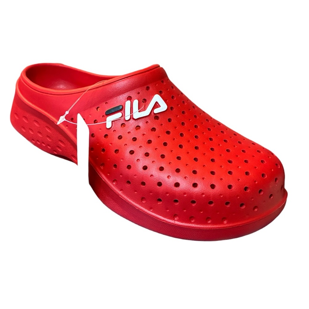 New in box Fila Men’s Size 8 Impel Slides Red Clogs Sandals
